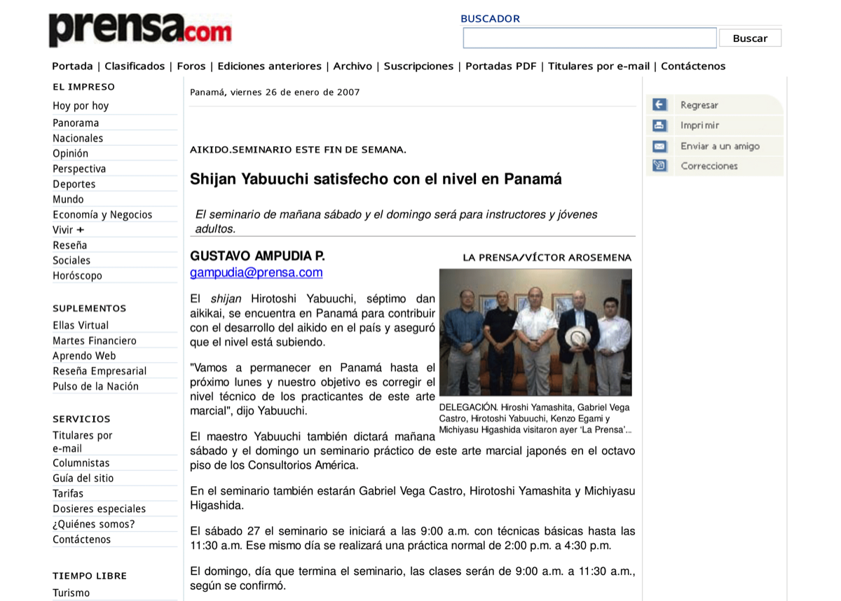 Shihan Yabuuchi satisfecho con el nivel en Panamá
